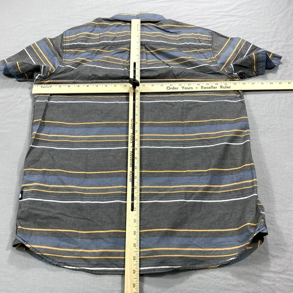 The North Face Shirt‎ Adult Large Gray Striped Button Up Outdoor Casual Mens